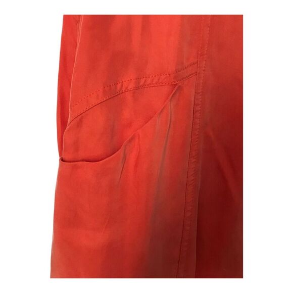 Soft Surroundings Dress Size M Coral Sleeveless Button Front Long Midi Collard - Picture 4 of 12